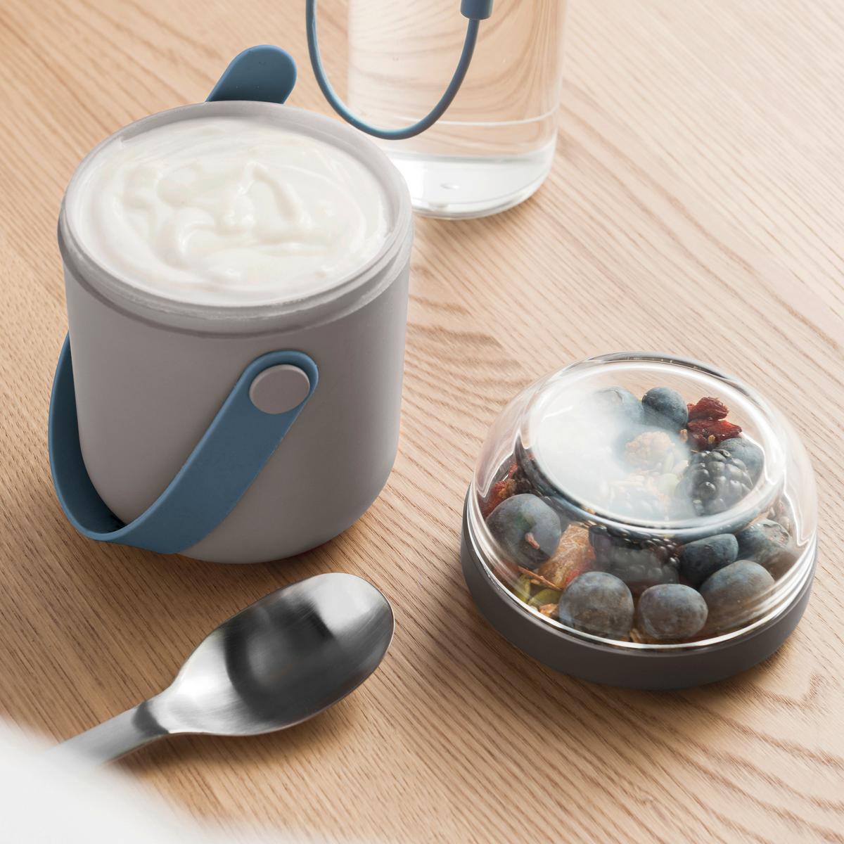 Jausenbox Grau B: 9,5 cm - Grau, Basics, Kunststoff (9.5/9.5/15.5cm)