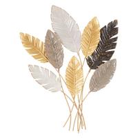 Wanddeko Palmy Gold/Silberfarben B: 73 cm - Basics, Metall (73/6/93cm)