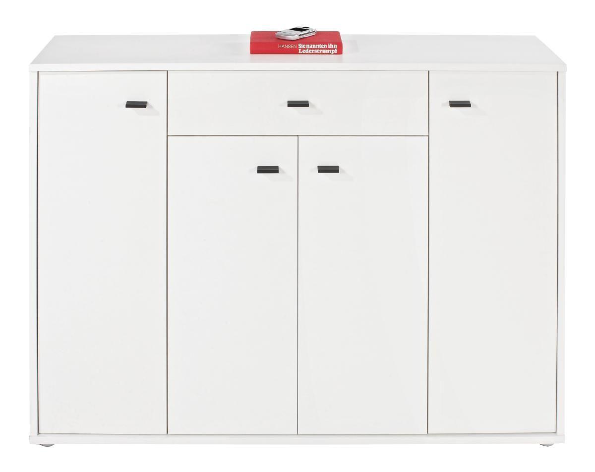 Kommode B 116 Cm Boni, Perlweiß Dekor - Weiß, MODERN, Holzwerkstoff (116/84/30cm)