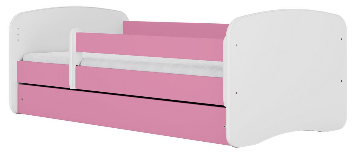 Kinder-/Juniorbett Babydreams inkl. Matratze 80x160 - Pink/Birkefarben, MODERN, Holz/Holzwerkstoff (80/160cm) - MID.YOU
