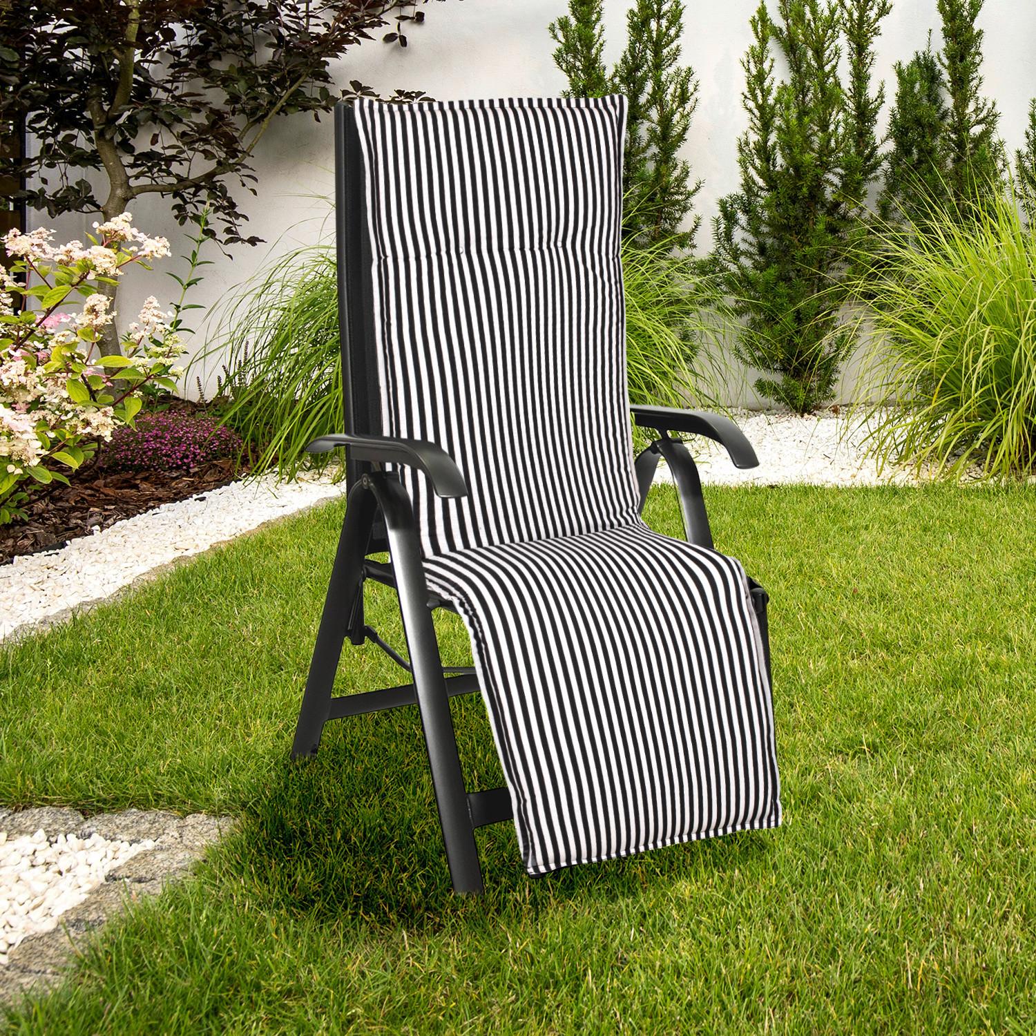 Auflage Tupelo 170x52x8cm Schwarz - Schwarz, Design, Textil (170/52/8cm) - Gardenson