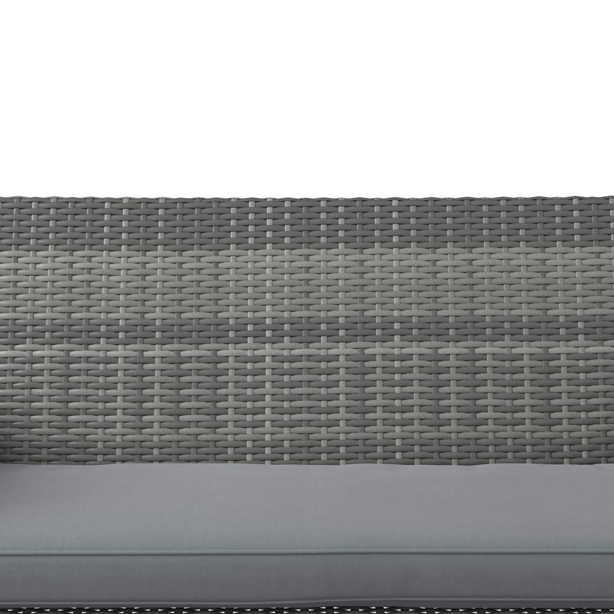 Loungegarnitur Cusco - Grau, MODERN, Kunststoff/Textil - Beldano