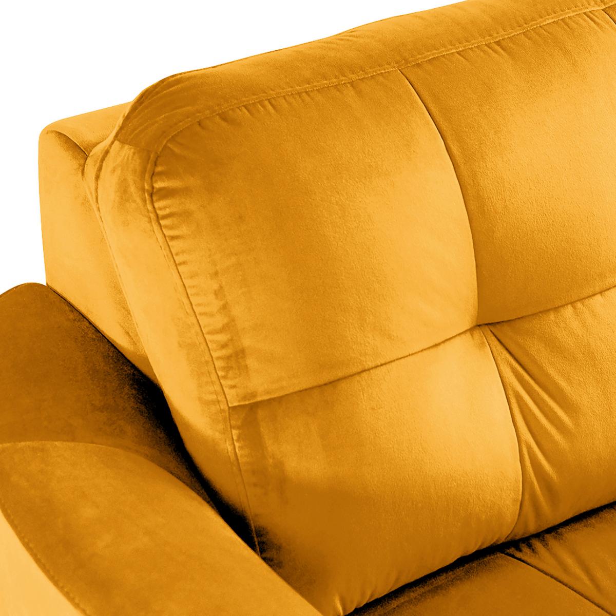 Ecksofa Nordic, Gelb S: 236x190 cm - Gelb/Buchefarben, Design, Textil (236/190cm) - Livetastic