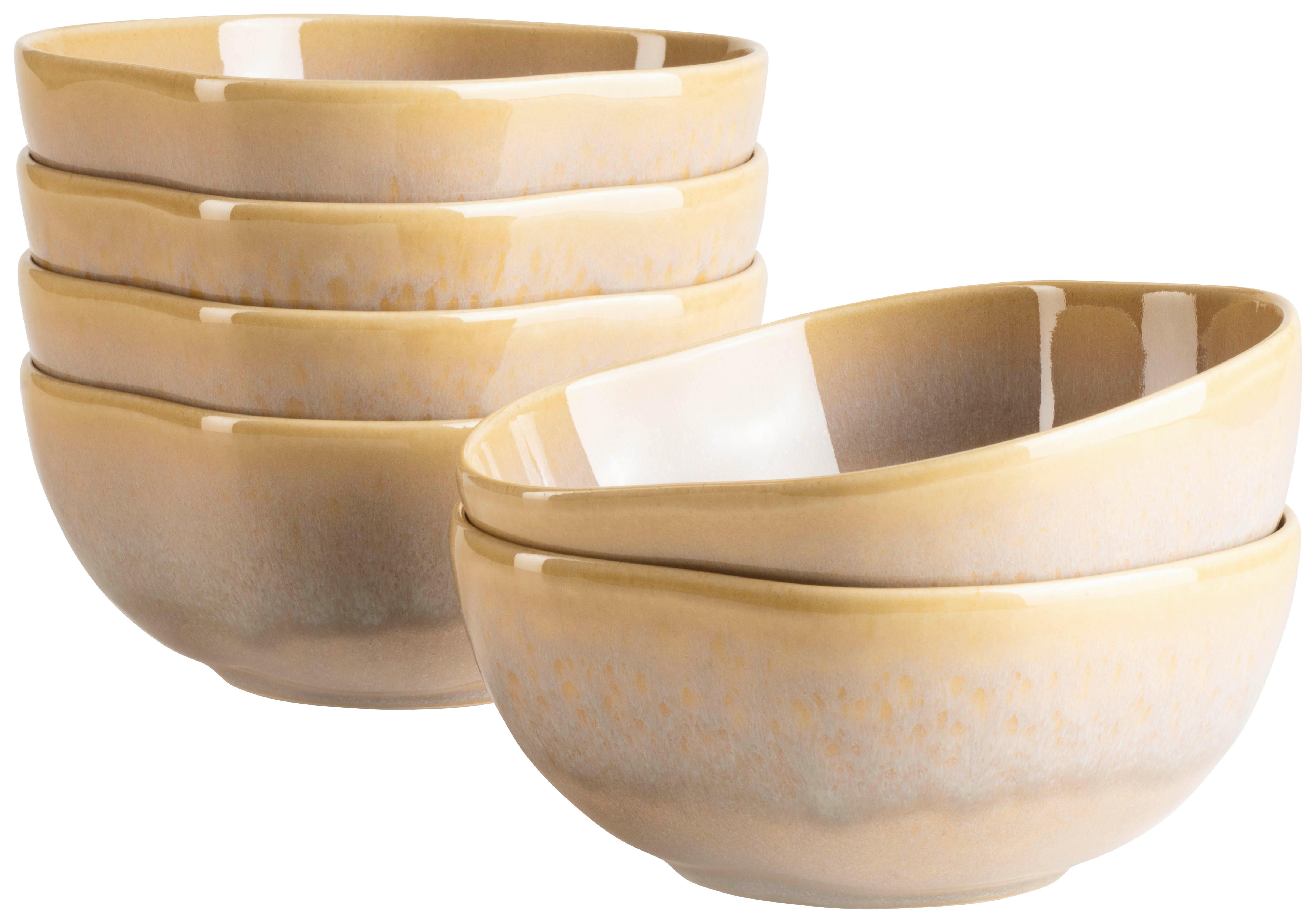 Schüssel Cordelia Sandfarben, 6-teilig - Sandfarben, Trend, Keramik (16/6,5cm) - Mäser