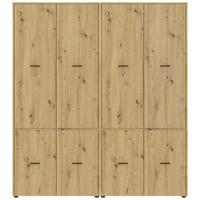 Kleiderschrank Kivo Eiche Artisan Dekor, B: 180 Cm - Eiche Artisan, Basics, Holzwerkstoff (180/199,6/52,1cm)