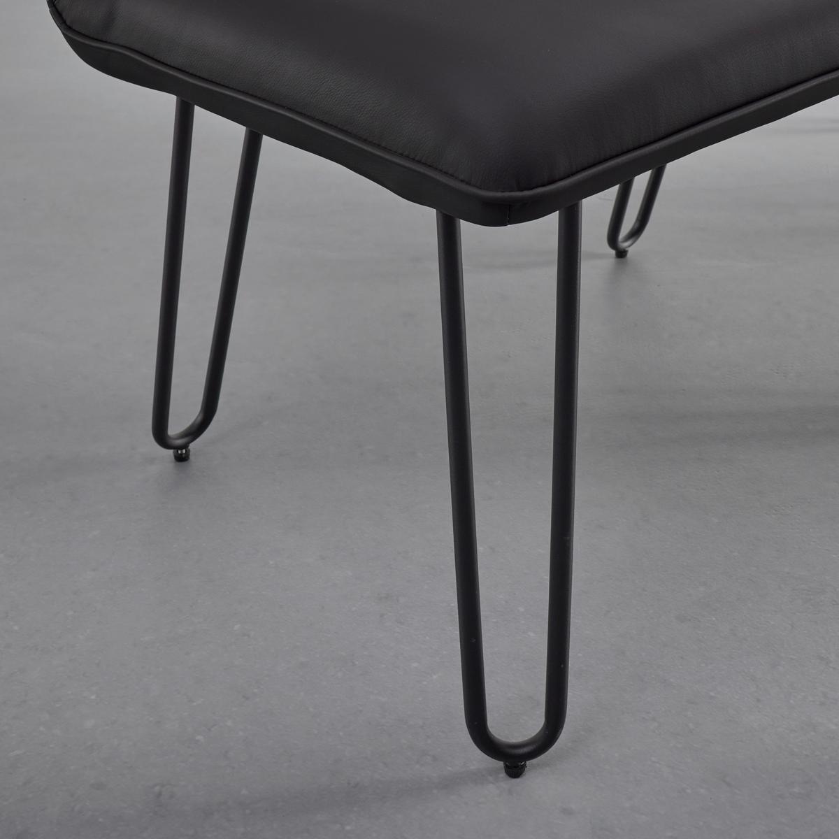 Lavice IVIE - černá, Moderní, kov/dřevo (140/92/62cm) - Bessagi Home