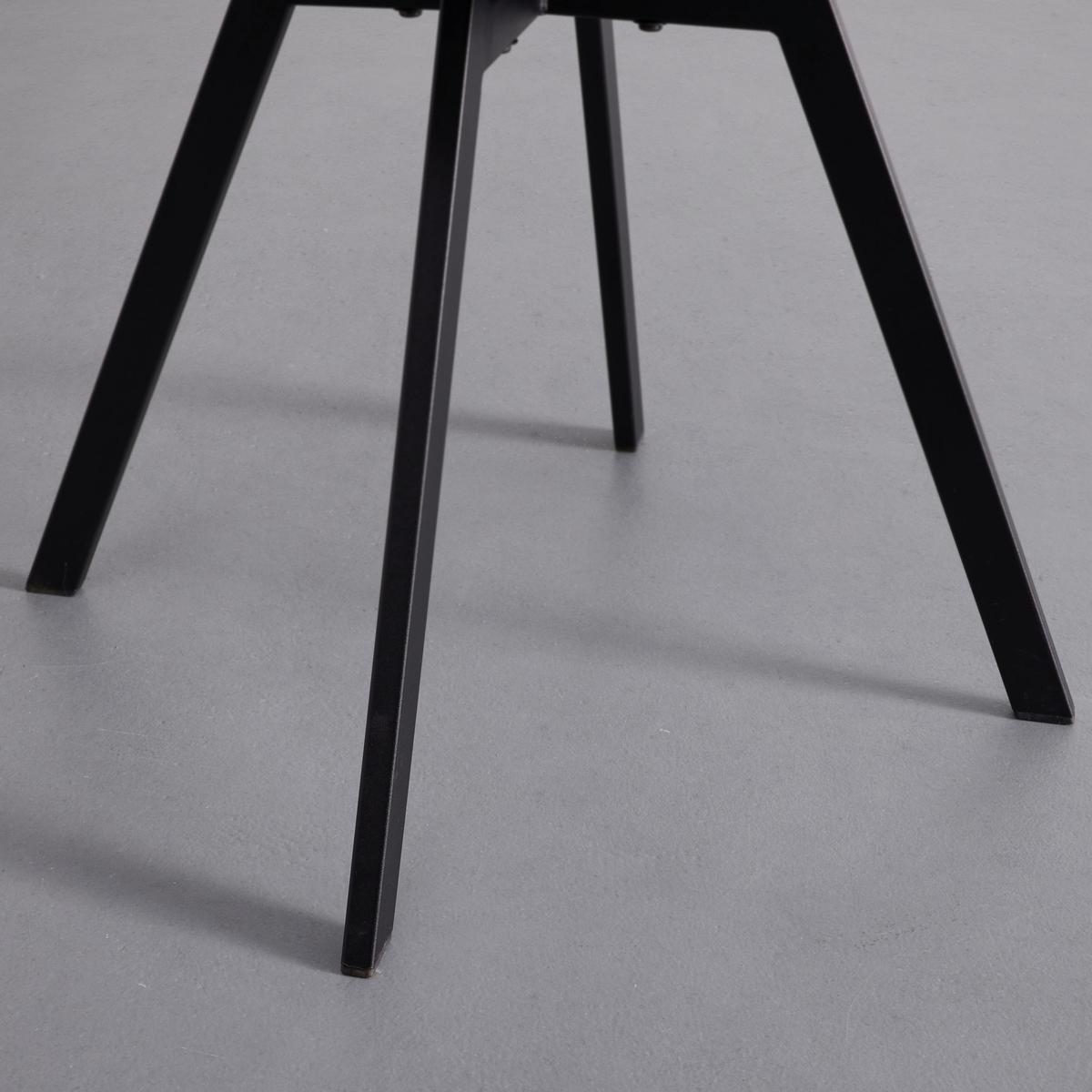 Židle ze sametu Mia - modrá - petrolej/černá, Moderní, kov/textil (45/84/55cm) - P & B