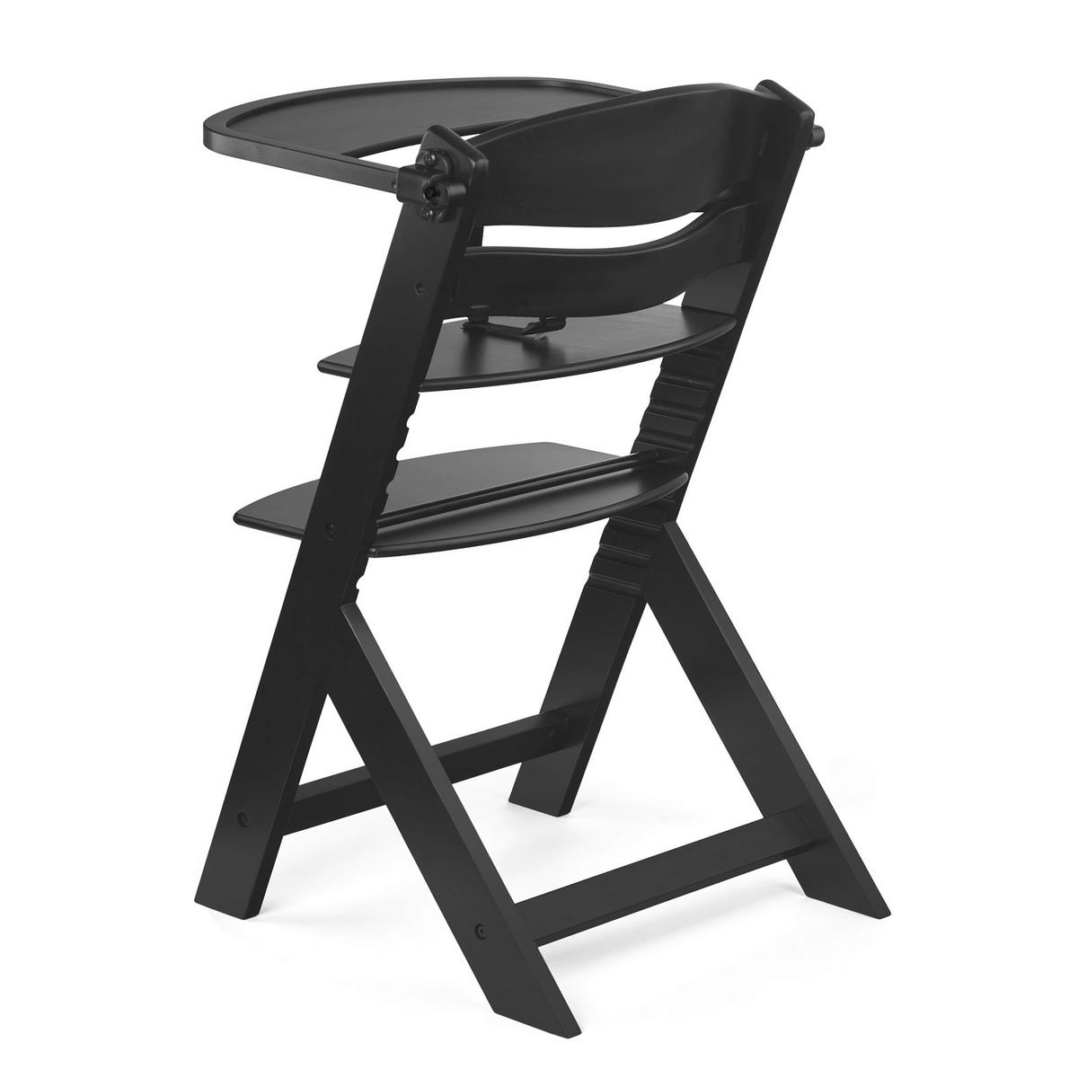 Hochstuhl Enock Schwarz, L/B/H: 49,5x45x79cm - Schwarz, Basics, Holz (49,5/45/79cm) - Kinderkraft