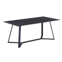 Esstisch Schwarz, Dunkelgrau L: 180cm - Dunkelgrau/Schwarz, Design, Holzwerkstoff/Metall (180/90/75cm) - Livetastic