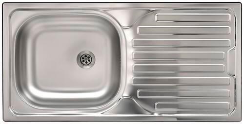 Spüle 100230 - Edelstahlfarben, Design, Metall (86/43,5cm) - HKT