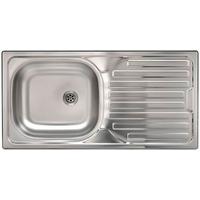 Spüle 100230 - Edelstahlfarben, Design, Metall (86/43,5cm) - HKT