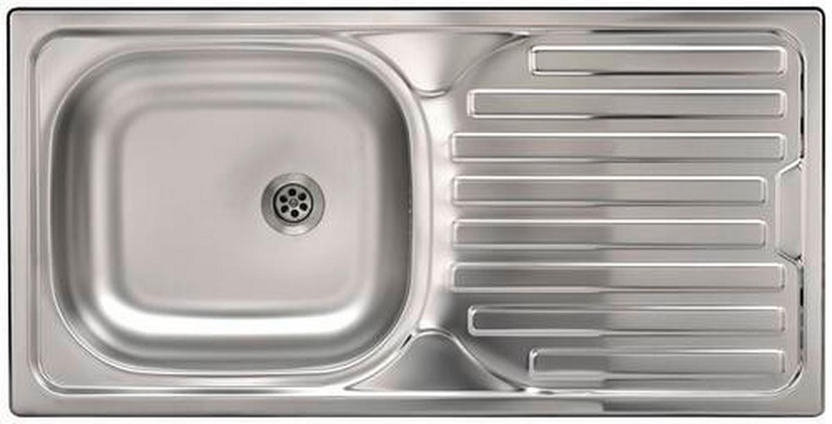 Spüle 100230 - Edelstahlfarben, Design, Metall (86/43,5cm) - HKT