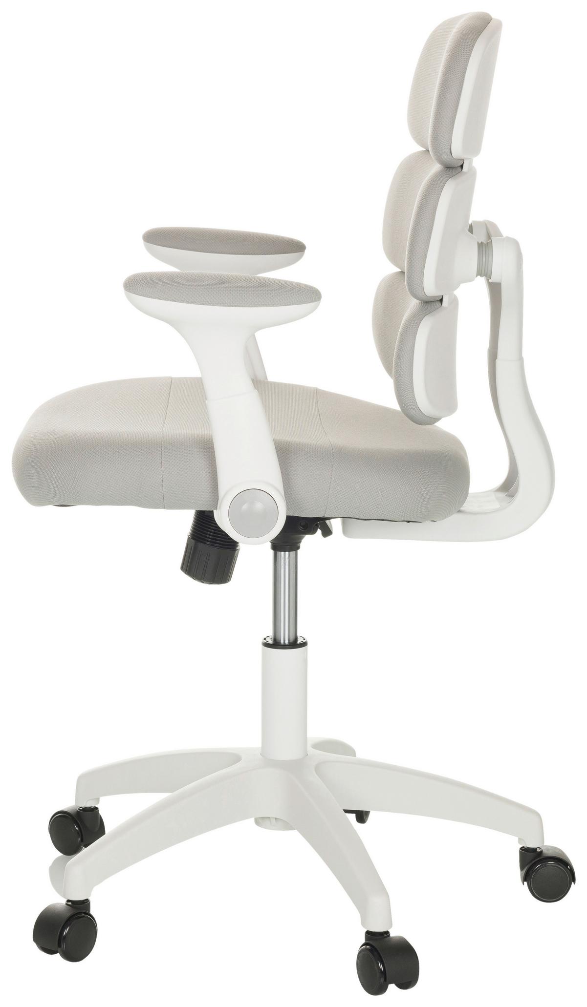 Jugenddrehstuhl Kid Ergolino W - Weiß/Grau, Basics, Kunststoff/Textil (62/86-97/62cm) - MID.YOU