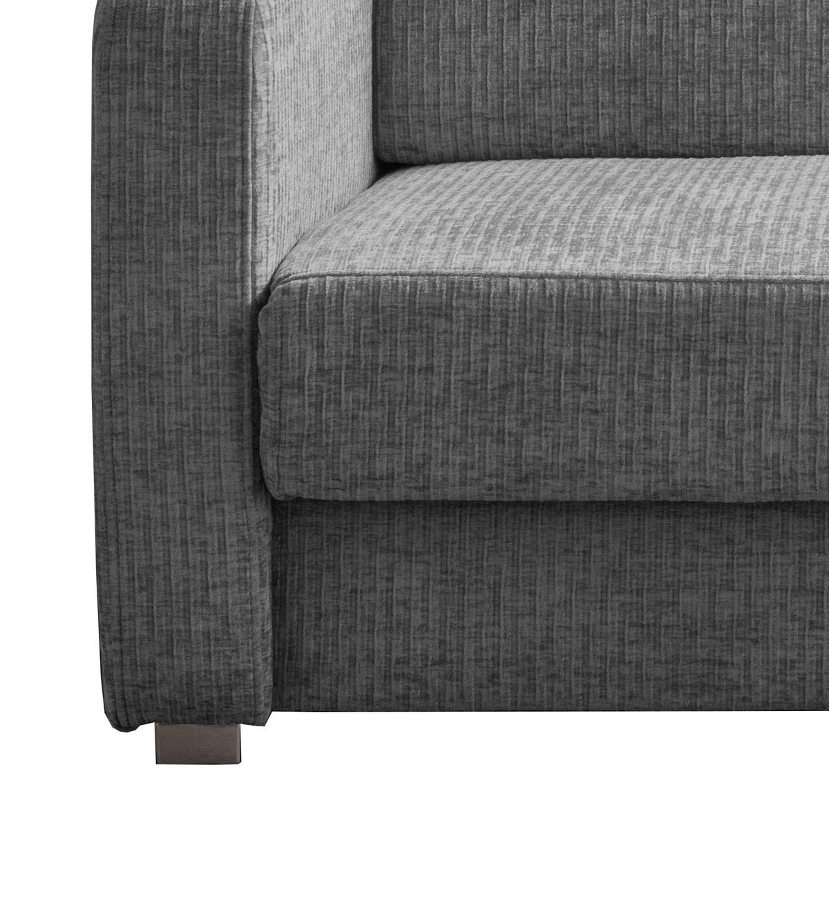 Schlafsofa Mia Mikrofaser Grau, B: 159 cm - Chromfarben/Grau, Basics, Textil (159/88/87cm) - Livetastic