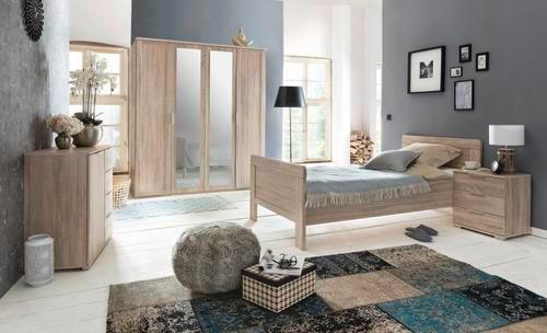 Bett 100x200 Nadja, Eiche Dekor - Eichefarben, KONVENTIONELL, Holzwerkstoff (100/200cm) - MID.YOU