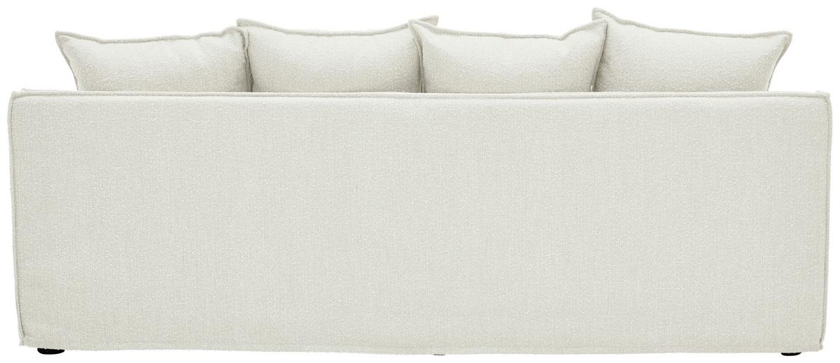 3-Sitzer-Sofa Aurora - Schwarz/Weiß, Trend, Textil (227/92/105cm) - Livetastic