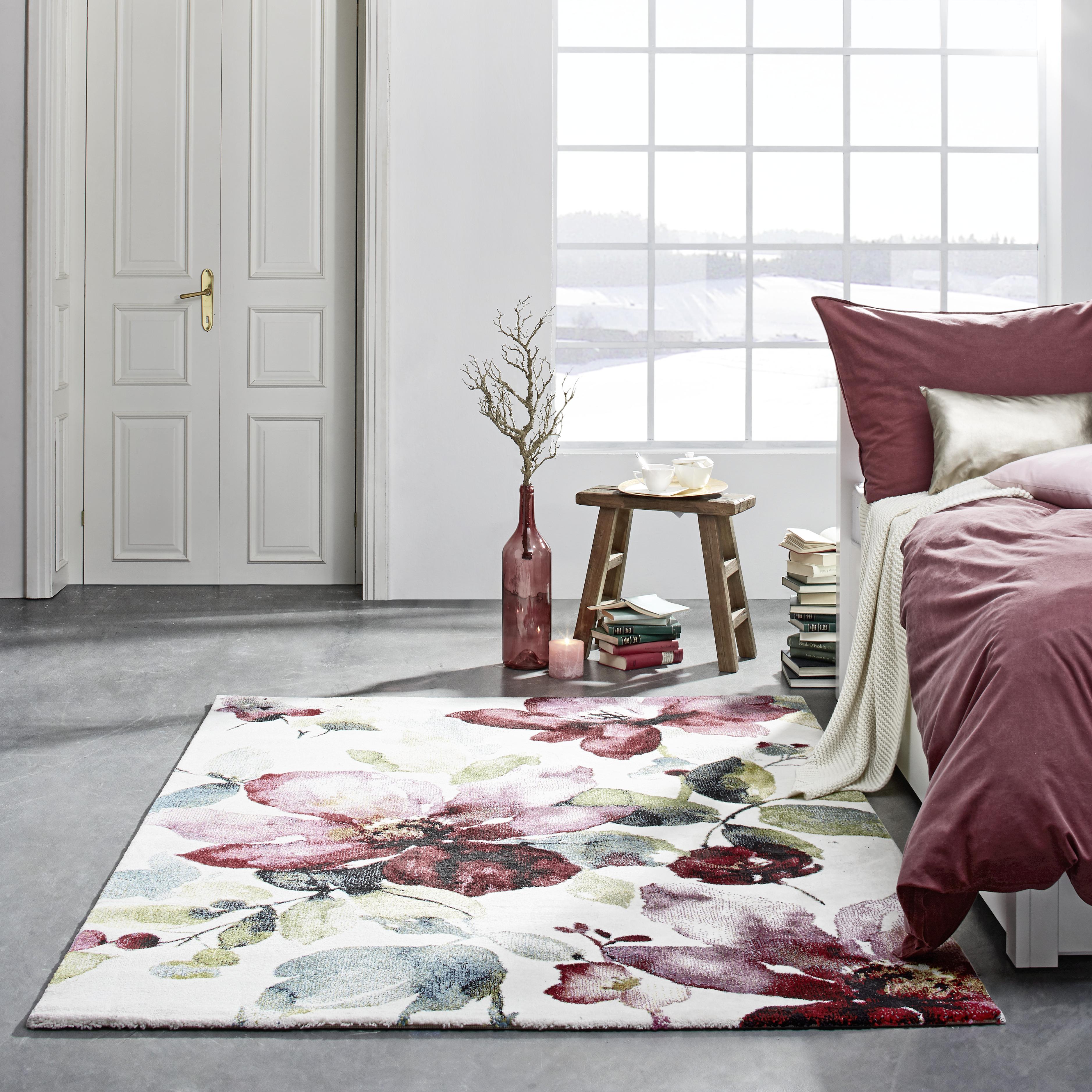 Tkaný Koberec Flower 3, 160/230cm - viacfarebná, Romantický / Vidiecky, textil (160/230cm) - Modern Living