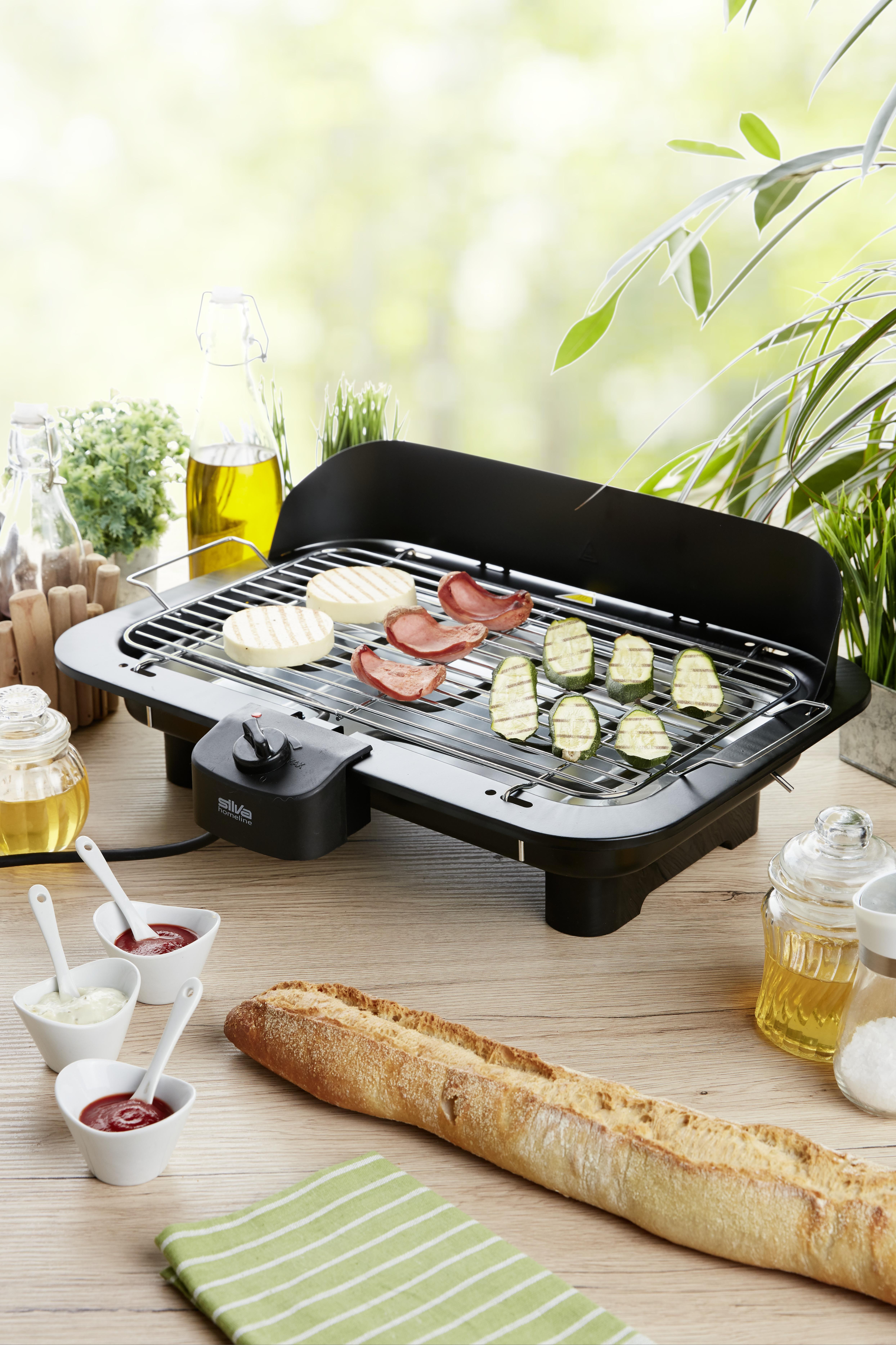 Tischgrill Bq153t - Schwarz, KONVENTIONELL, Kunststoff/Metall (44.5/11/31.5cm) - Silva Schneider