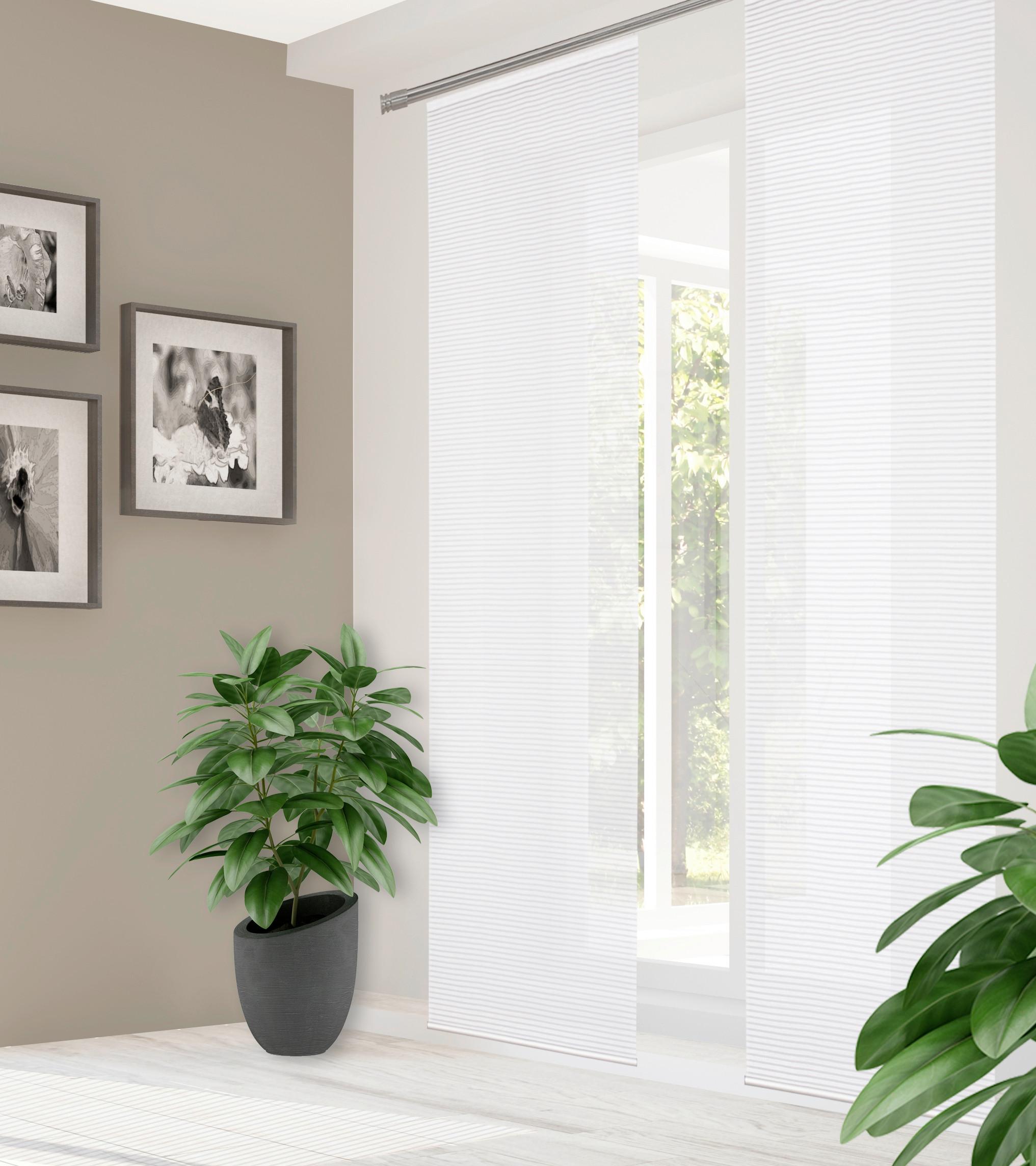 Flächenvorhang Romolus - Weiß, Basics, Textil (60/245cm)