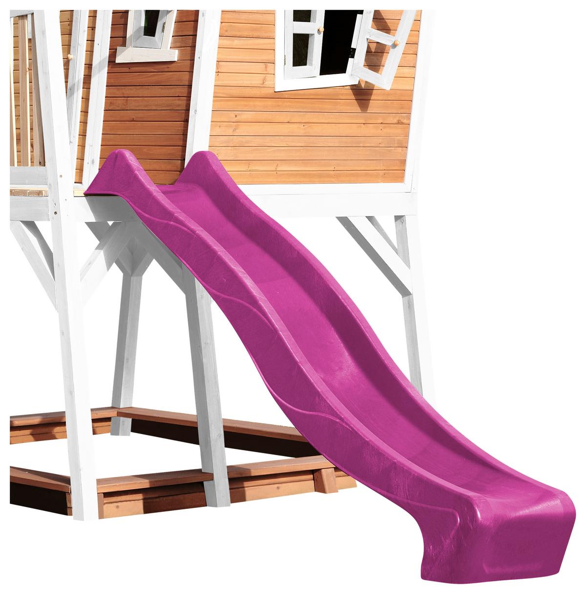 Spielturm A030.150.41 - Lila/Braun, KONVENTIONELL, Holz (432/288/193cm) - Ambia Garden