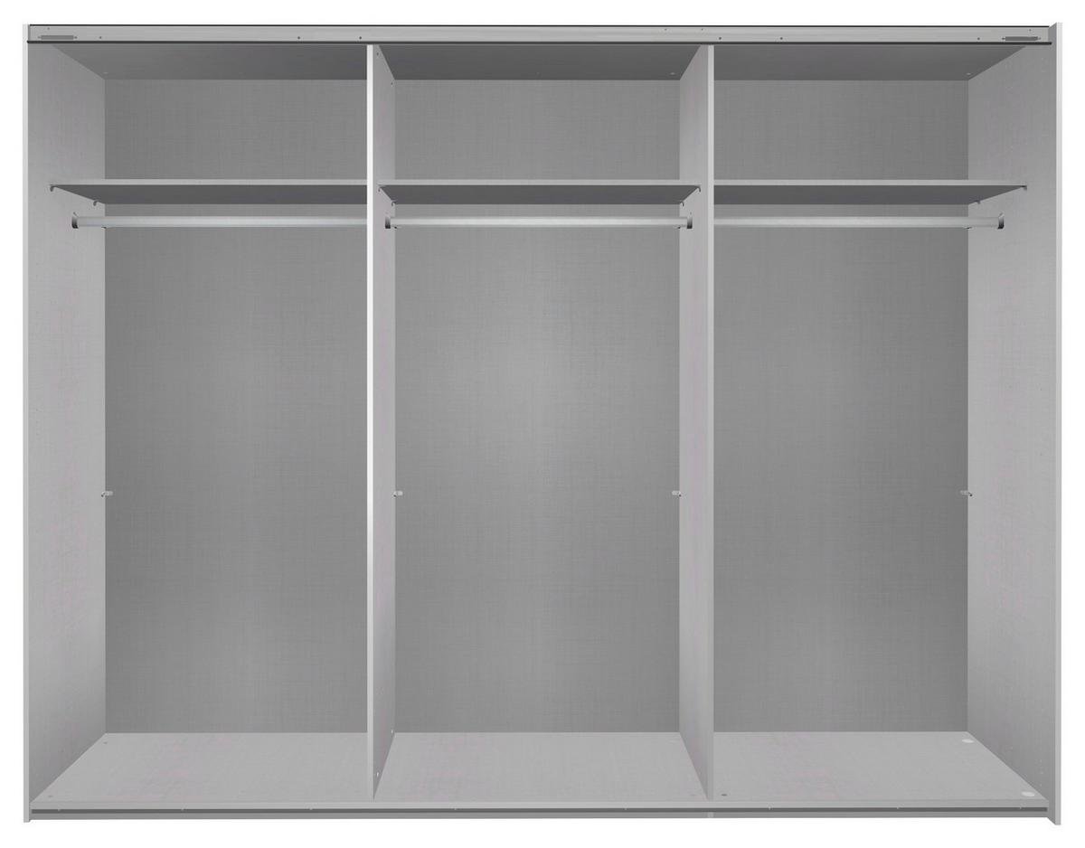 Schwebetürenschrank B: 270 Cm Norderstedt Weiß - Weiß, MODERN, Glas/Holzwerkstoff (270/208/64cm) - MID.YOU