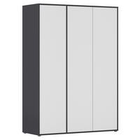 Drehtürenschrank Nabila Grau Weiß B: 140 Cm - Weiß/Grau, MODERN, Holzwerkstoff (140/194/53cm) - Rauch Möbel