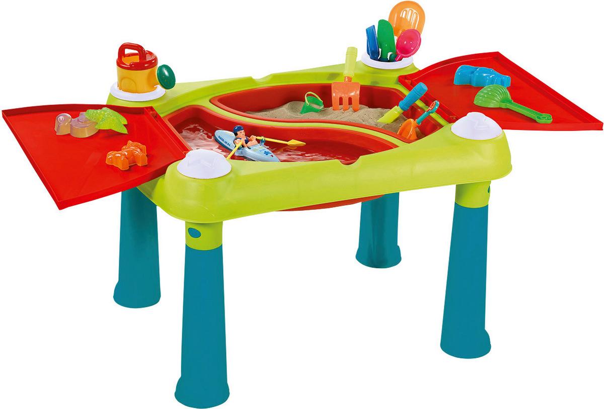 DĚTSKÝ ZAHRADNÍ STŮL CREATIVE FUN TABLE - tyrkysová/červená, Basics, plast (79/56/50cm) - Mömax