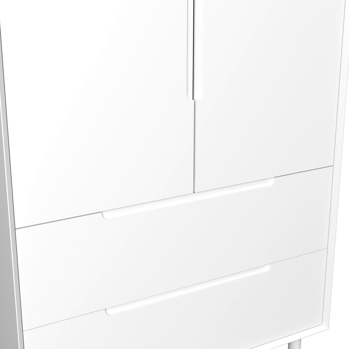 Šatníková skriňa MARLO š. cca 100 cm, dekor biela - biela, Modern, drevo/kompozitné drevo (100/223/60cm) - Bessagi Home