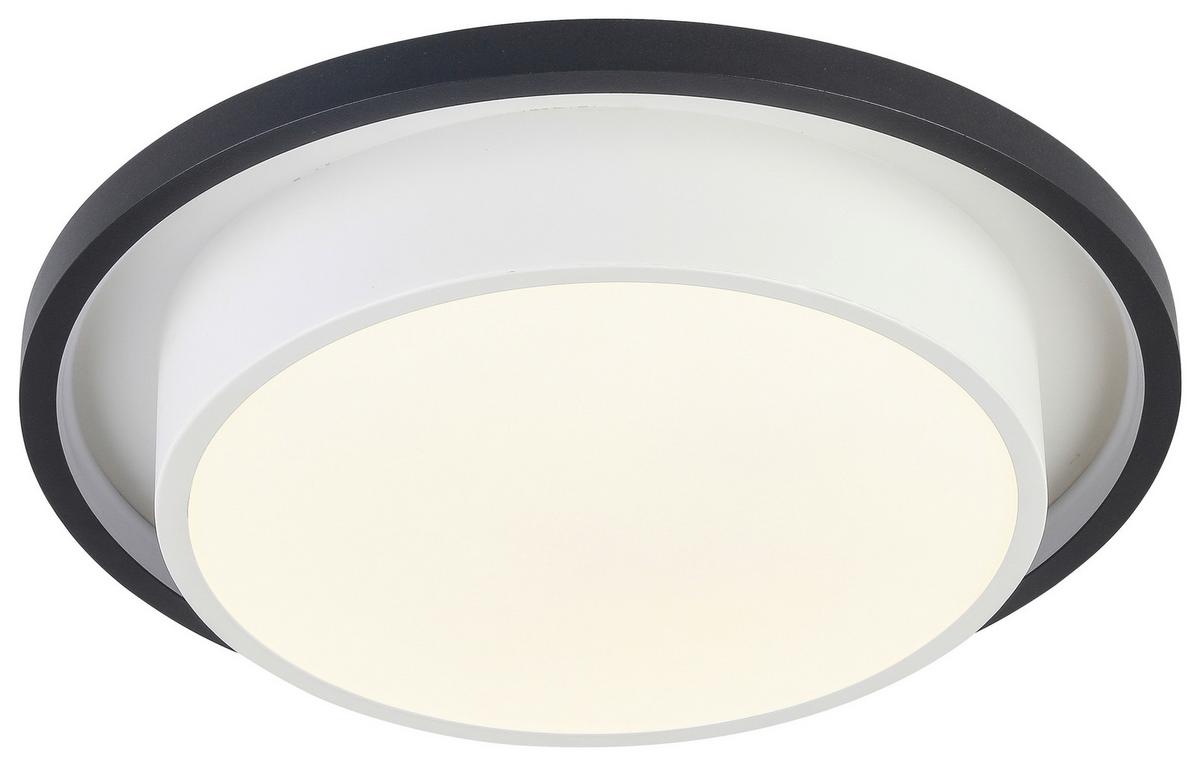 Led-deckenleuchte Ava Ava - Schwarz/Weiß, MODERN, Kunststoff/Metall (38,2cm) - Luca Bessoni