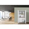 Schrankküche mit Kühlschrank + Kochfeld 104 cm Elegant - Weiß, MODERN, Holzwerkstoff/Metall (104/193/67cm) - Respekta