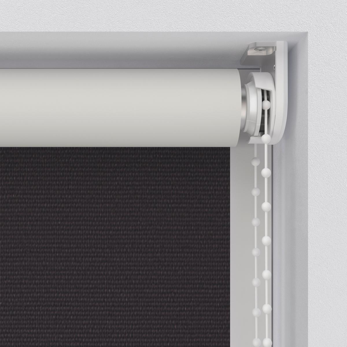 Verdunkelungsrollo 240x190 Cm Mit Kettenzug - Schwarz, Design, Textil (240/190cm)