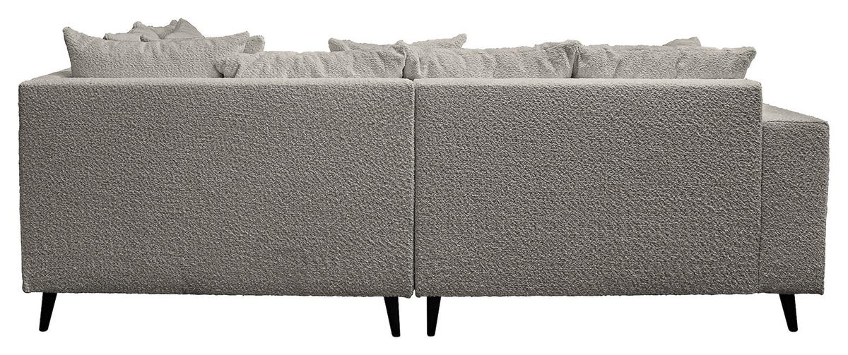 Ecksofa Pruno Dunkelgrau S: 247x174 Cm - Dunkelgrau/Schwarz, Design, Textil (247/174cm) - MID.YOU