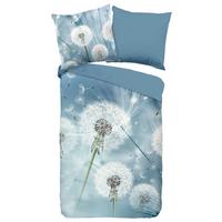 Wendebettwäsche Wishfull Blau 155x220 cm - Blau, Natur, Textil (155/220cm)