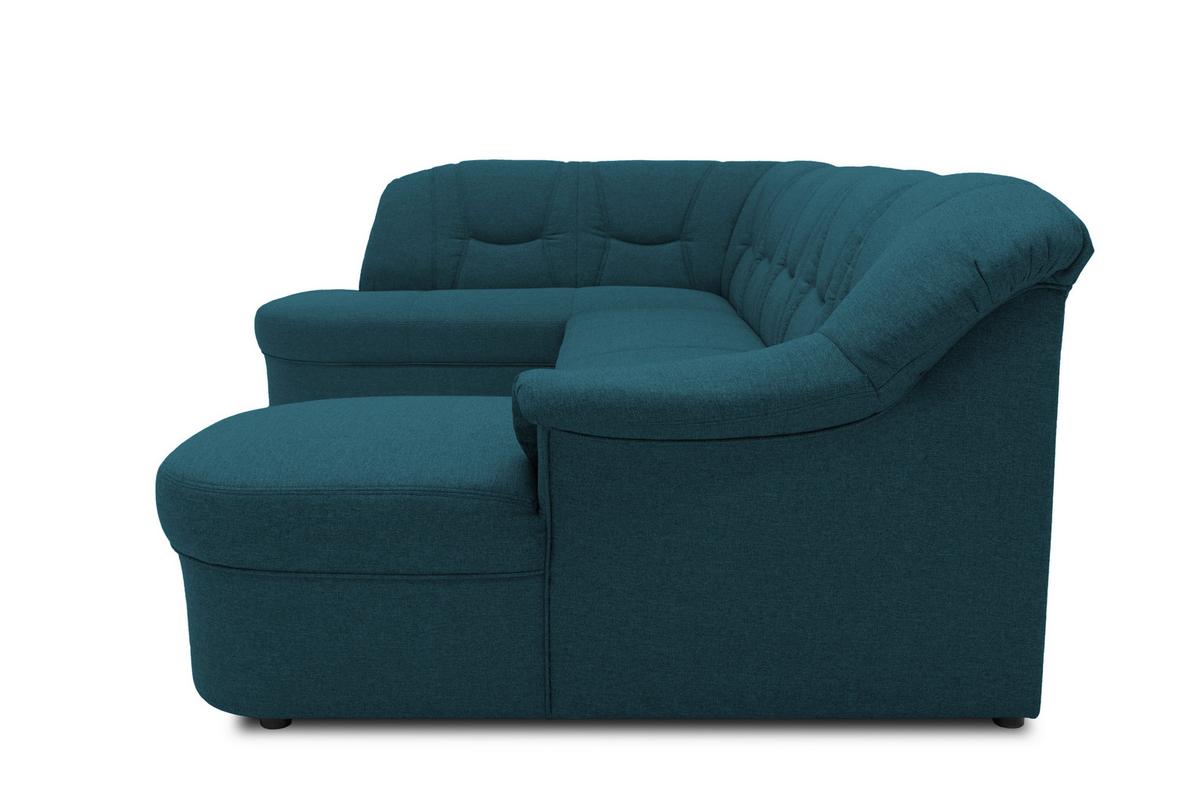 Wohnlandschaft Sarafina Dunkelblau - Schwarz/Dunkelblau, KONVENTIONELL, Textil (180/295/146cm) - MID.YOU