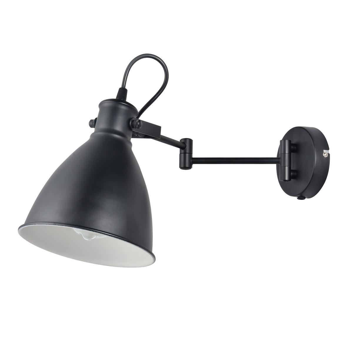 Wandleuchte 21-85238 - Schwarz, Basics, Metall (16/45,6/18,5cm)
