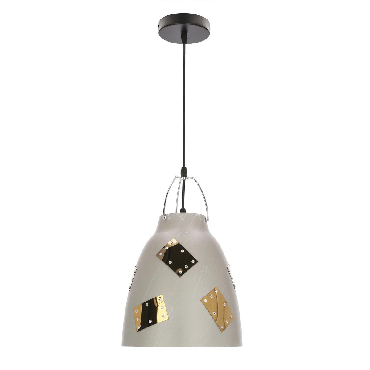 Pendelleuchte 31-43269 Patch - Goldfarben/Grau, Design, Metall (25/25/135cm)