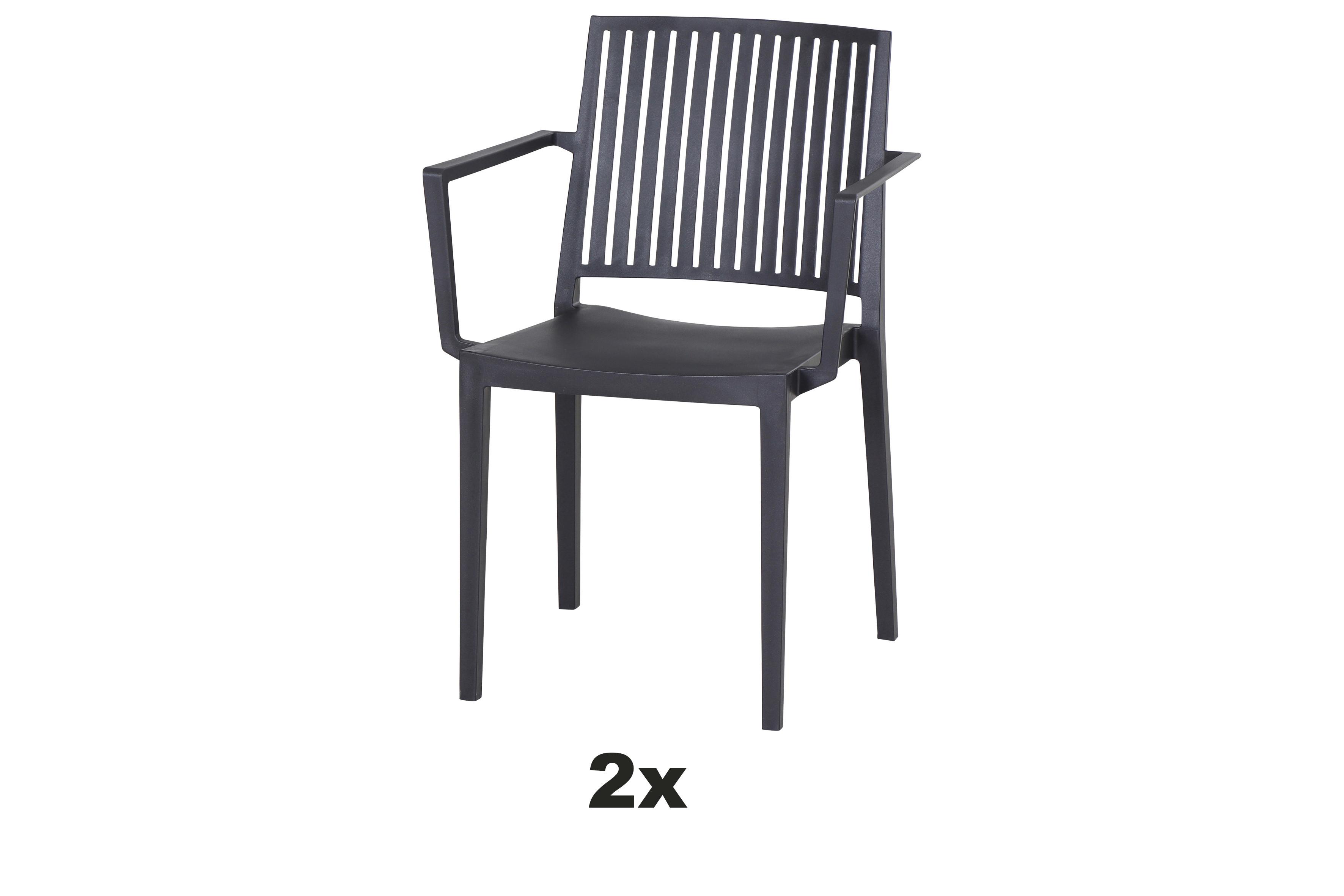 Stapelstuhl T20082 - Anthrazit, Basics, Kunststoff (57/80/56cm) - Siena Garden