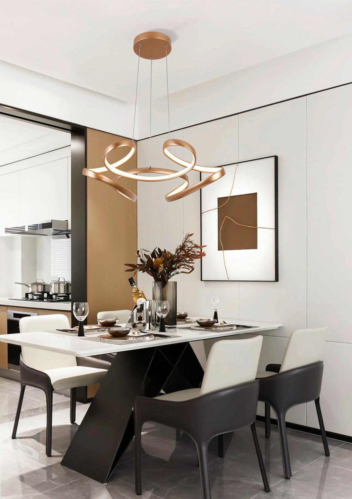 ZÁVĚSNÉ LED SVÍTIDLO JOSEM2 - cappuccino, Moderní, kov/plast (60/120cm) - Premium Living