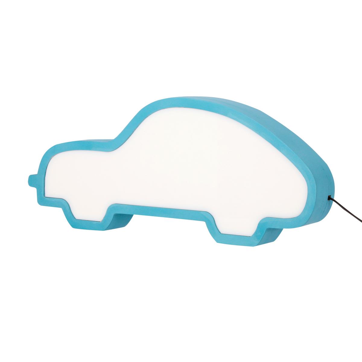 Kindertischleuchte 41-11695 Car - Blau, Basics, Holzwerkstoff/Kunststoff (35/3.5/14cm)