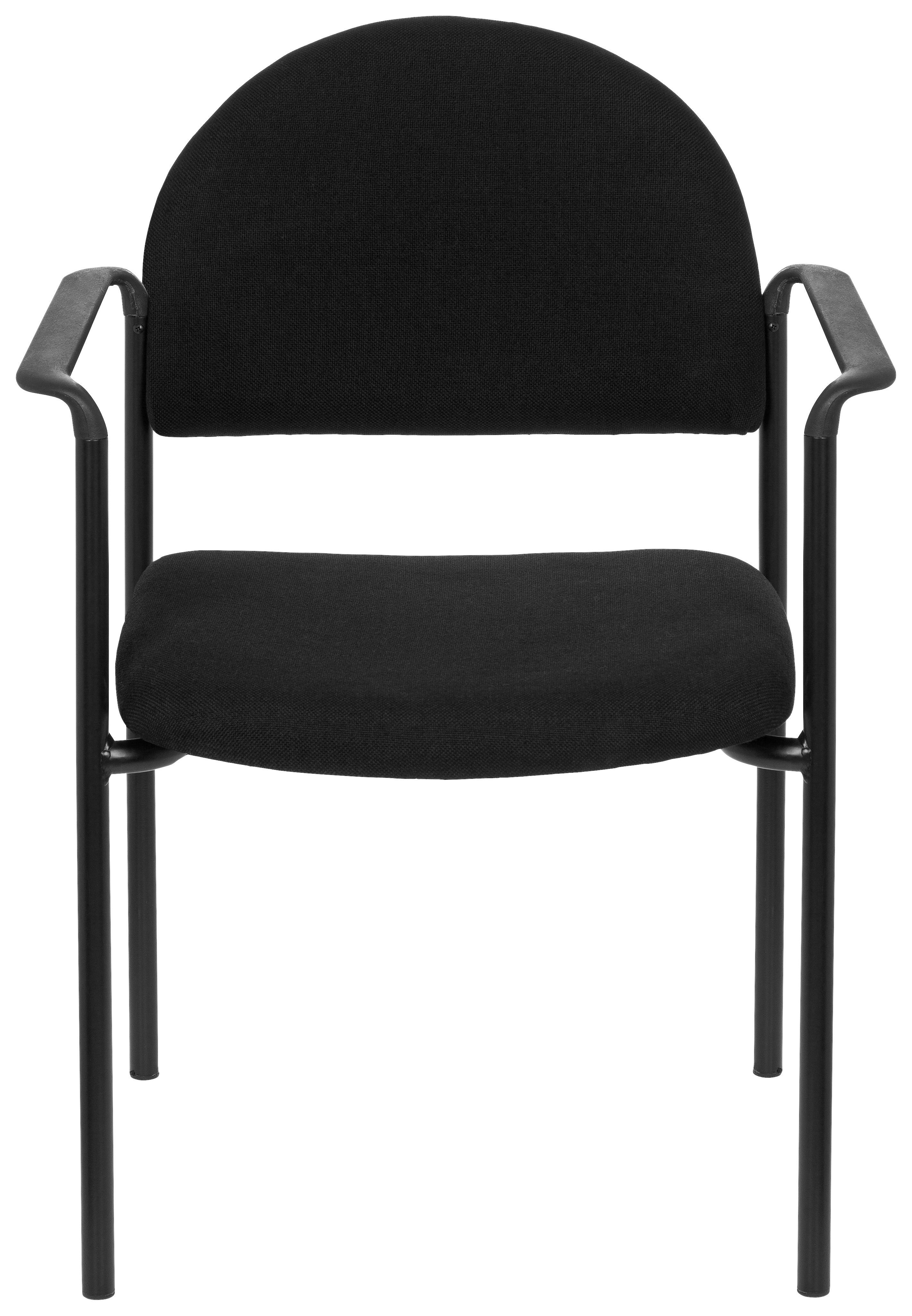 Besucherstuhl Xt 700 Schwarz Bis 120 Kg - Schwarz, Basics, Kunststoff/Textil (55/84/42cm) - MID.YOU