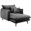 Xxxl-Sessel Lava Grau B: 111 cm - Schwarz/Grau, MODERN, Textil (111/101/167cm) - Livetastic