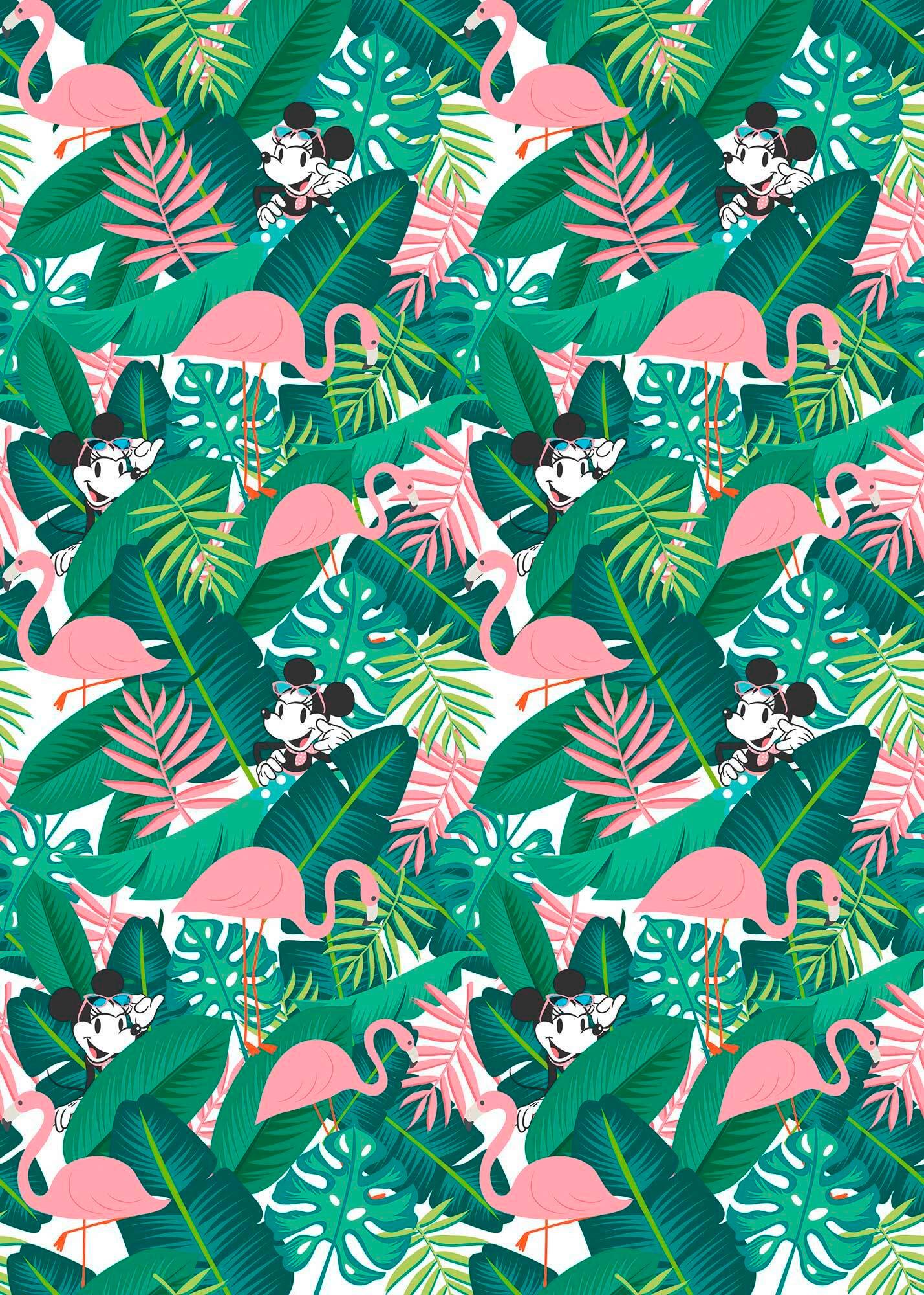 Fototapete Minnie Tropical - Multicolor, Trend, Textil (200/280cm)