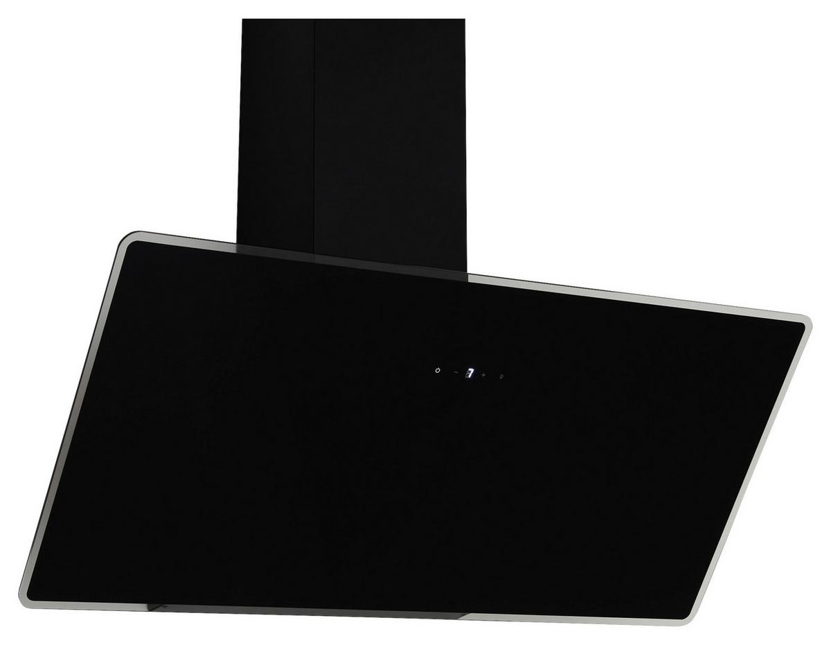 Dunstabzugshaube Respekta Lora Schwarz B:89,5cm - Schwarz, Basics, Glas/Metall (89,5/75-110/38,5cm) - Respekta