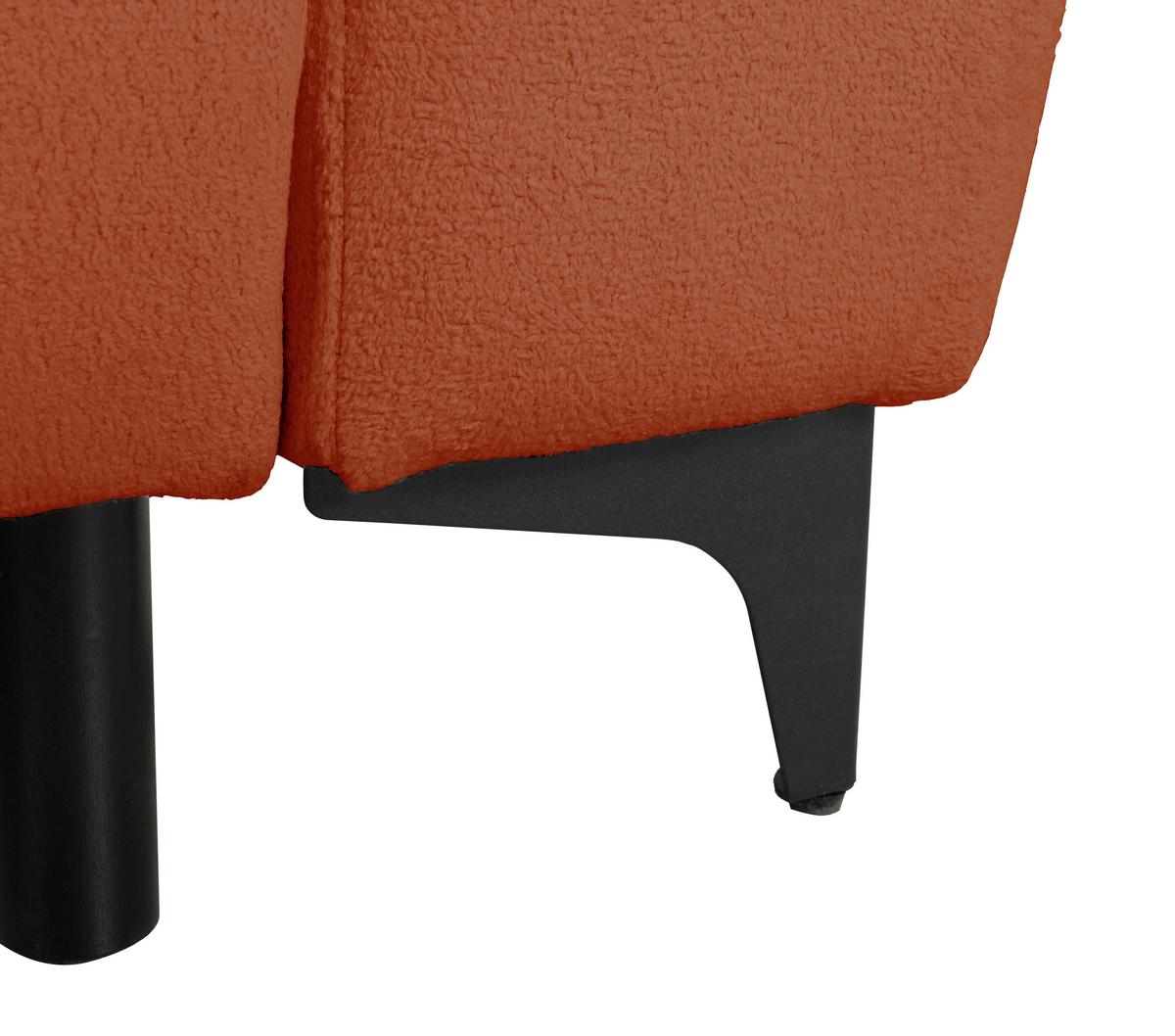 Ecksofa Moli, Rostfarben S: 236x148 cm - Rostfarben/Schwarz, Design, Textil (236/148cm) - MID.YOU