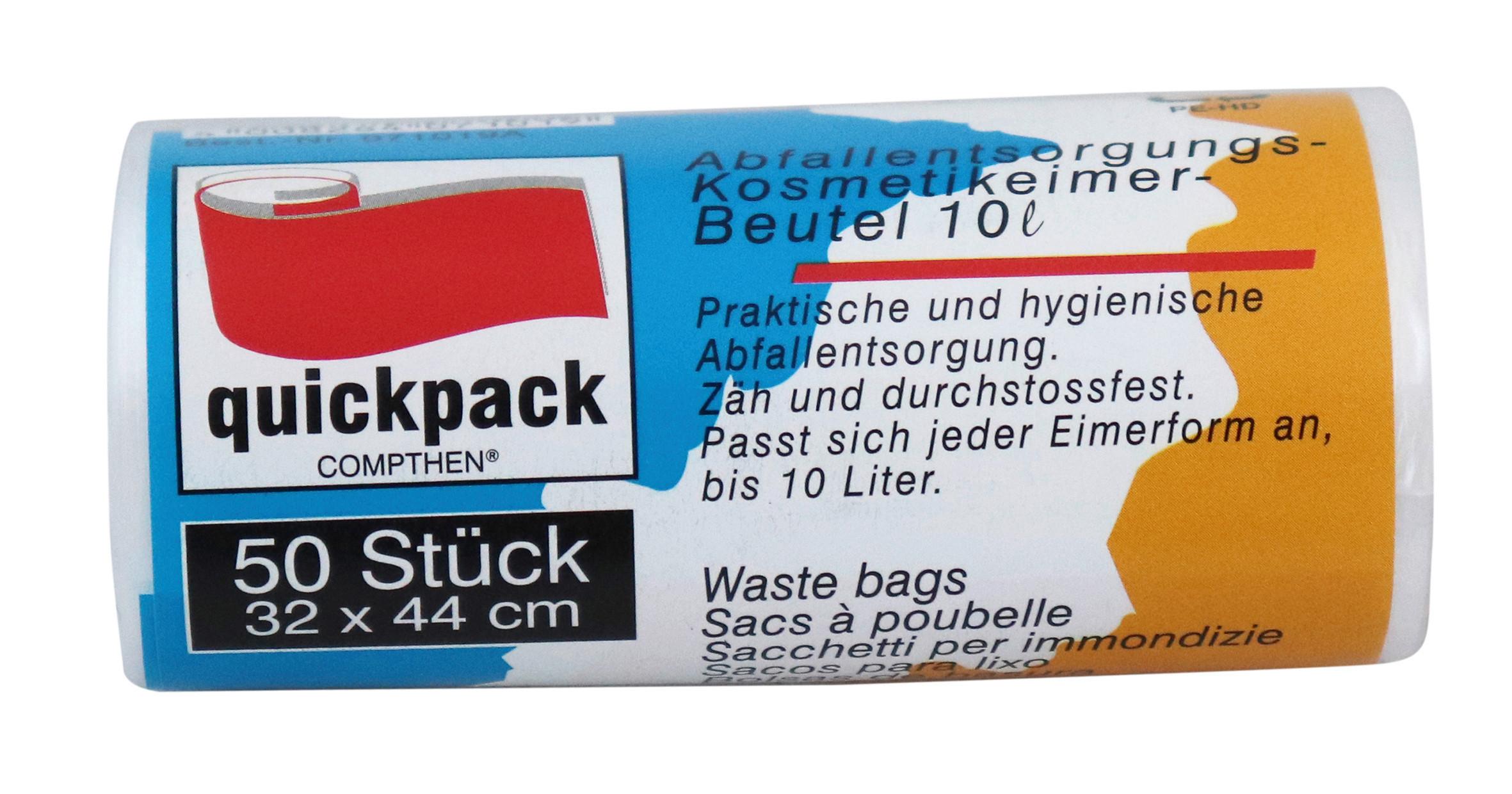 Müllbeutel KOSIMA, 10 Liter KOSIMA - Weiß, KONVENTIONELL, Kunststoff - Quick Pack
