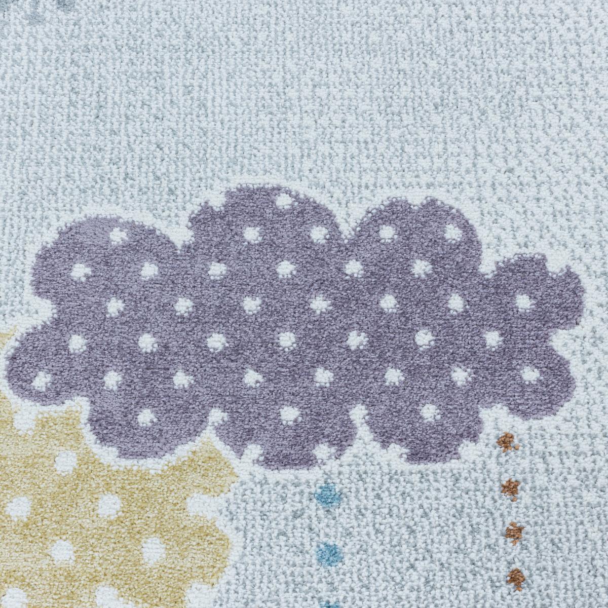 Kinderteppich Stern Weiß Lucky 160x230 cm - Weiß, Trend, Textil (160/230cm)