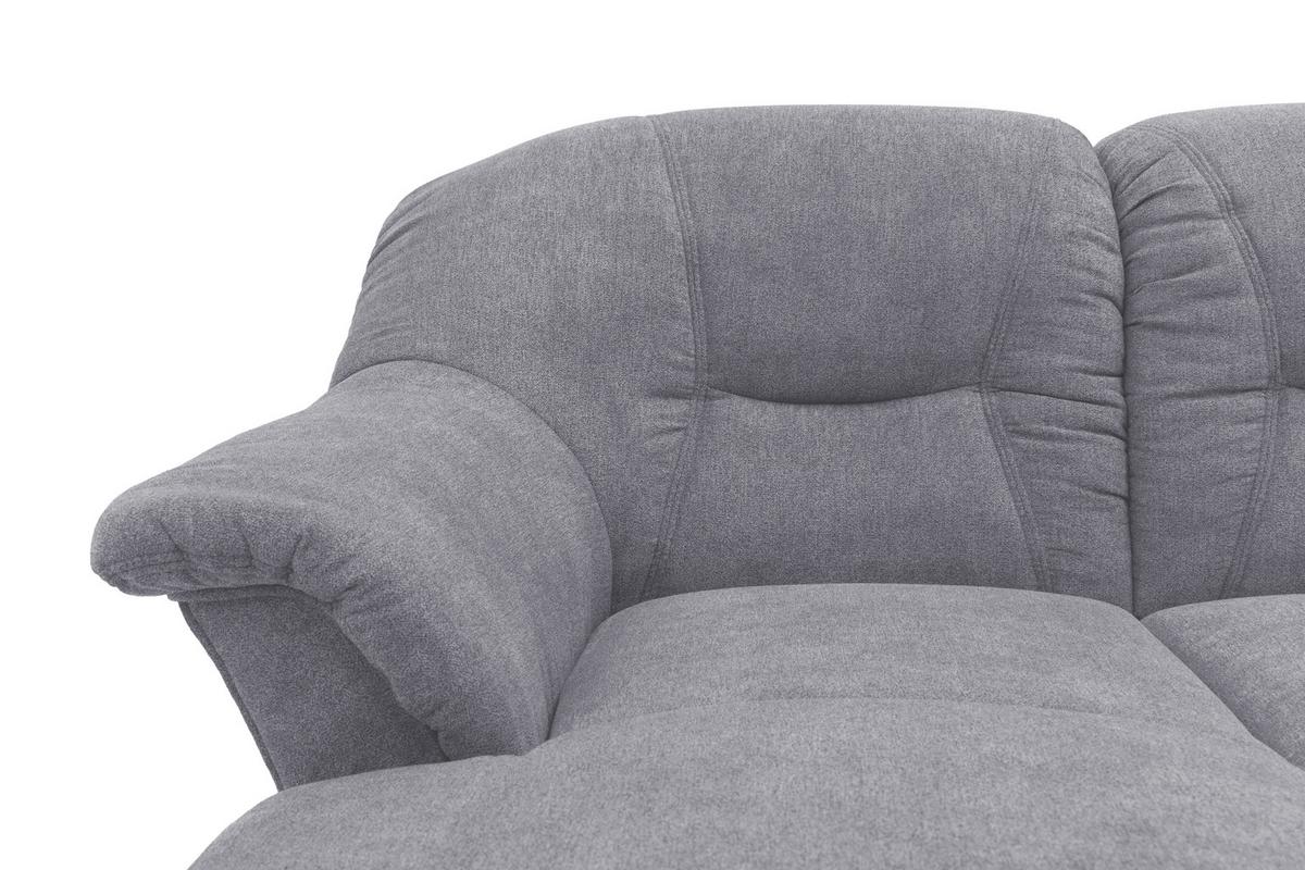 Ecksofa Sarafina - Dunkelgrau/Schwarz, KONVENTIONELL, Textil (146/232cm) - MID.YOU