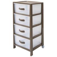 Allzweckwagen Futura mit 4 Fächern Kunststoff B: 39,5 cm - Mokka, Basics, Kunststoff (38/39,5/76cm)