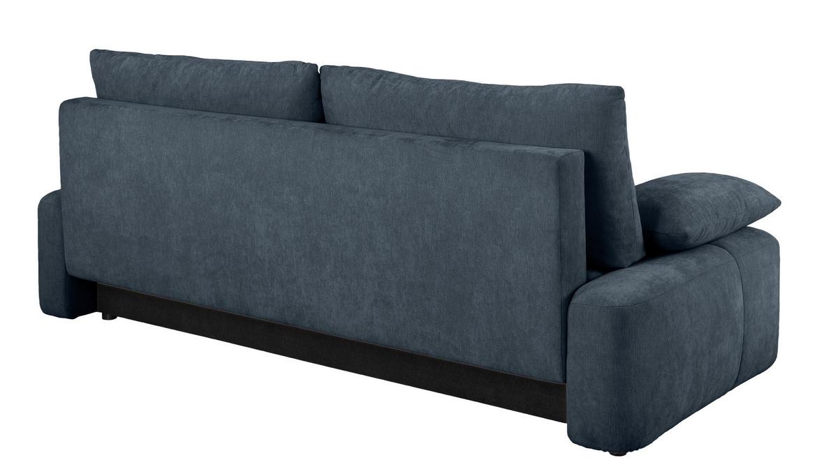 Schlafsofa Hello Lux 3Dl Blau B: 240cm - Blau/Schwarz, Design, Textil (240/93/108cm) - MID.YOU