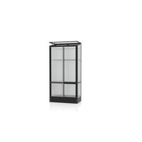Balkon-Gewächshaus Polis Schwarz Metall H: 155,7 cm - Schwarz, Basics, Metall (81,2/155,7/42,8cm)